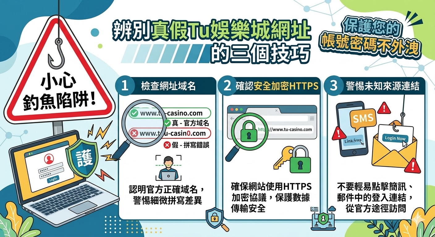 小心釣魚陷阱！辨別真假Tu娛樂城網址的三個技巧，保護您的帳號密碼不外洩